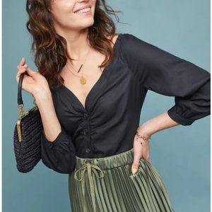 Anthropologie Maeve Morrill Sweetheart Button Down Blouse Reformation Style [2]